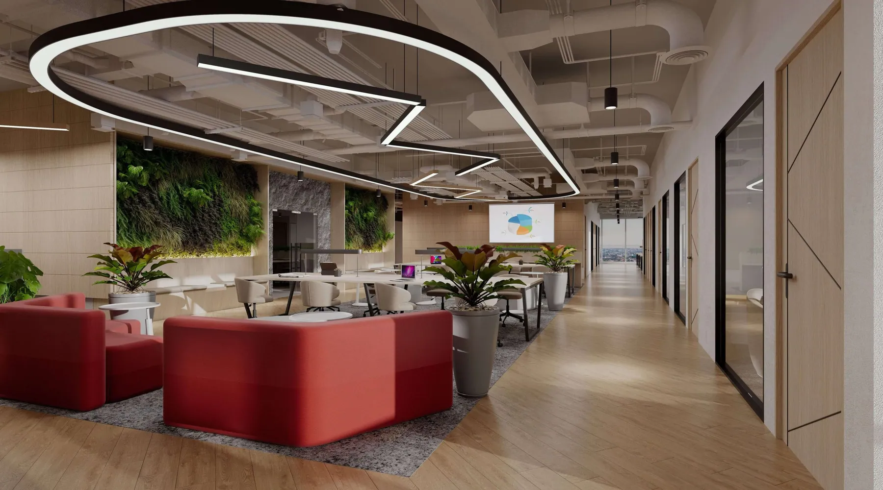 Office reception lounge designed and built by CTN